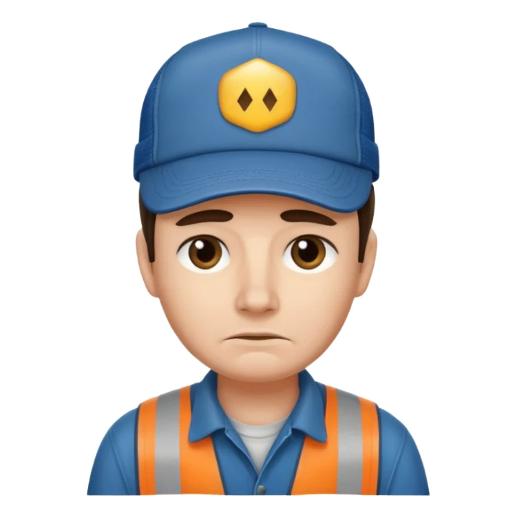 sad truck driver sticker