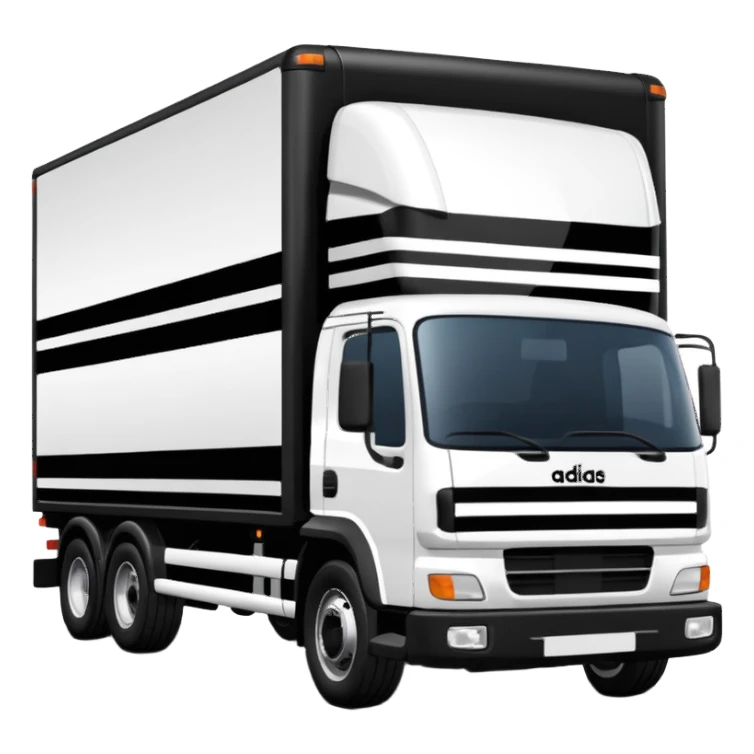 Adidas white stripes black truck sticker