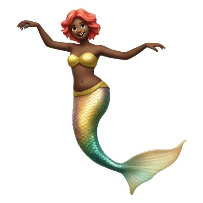 Dancing mermaid realistic  sticker