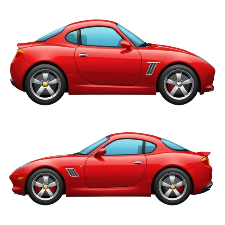 RED SPORT CAR CARTOON sticker
