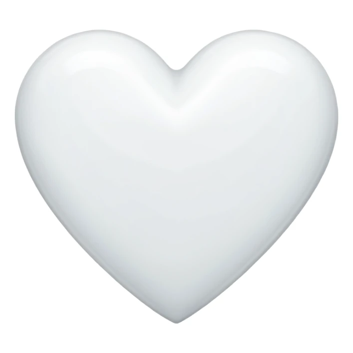 Coração branco sticker