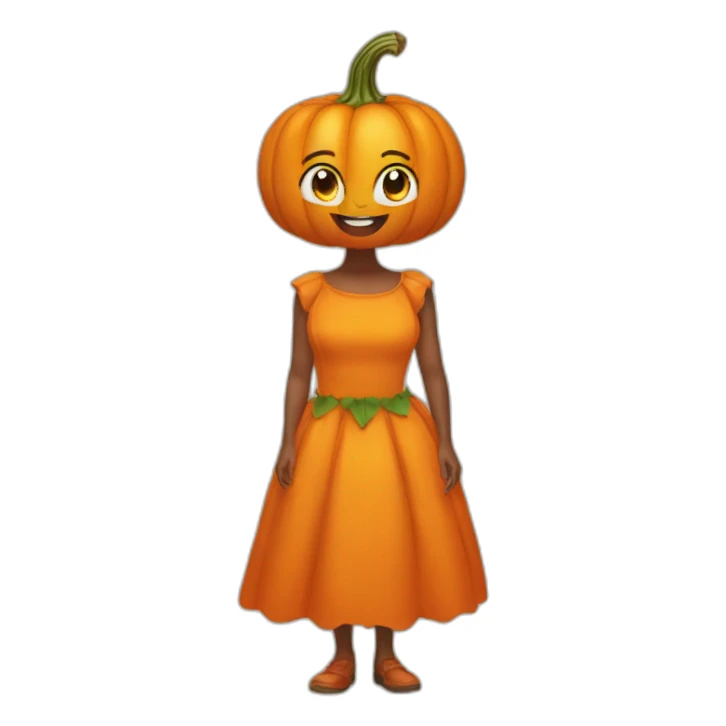 A pumkin with a pumpkindress sticker