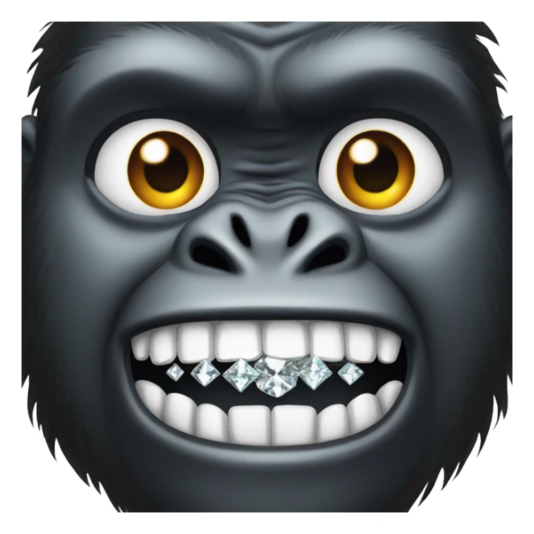 Gorilla with diamond teeth sticker