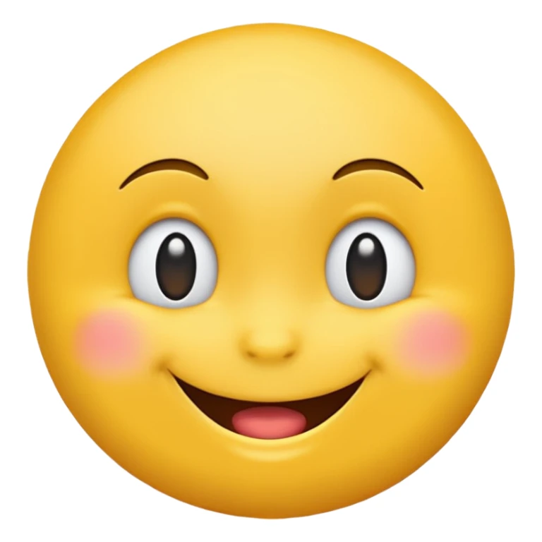 Emoji, yellow round teasing smile sticker