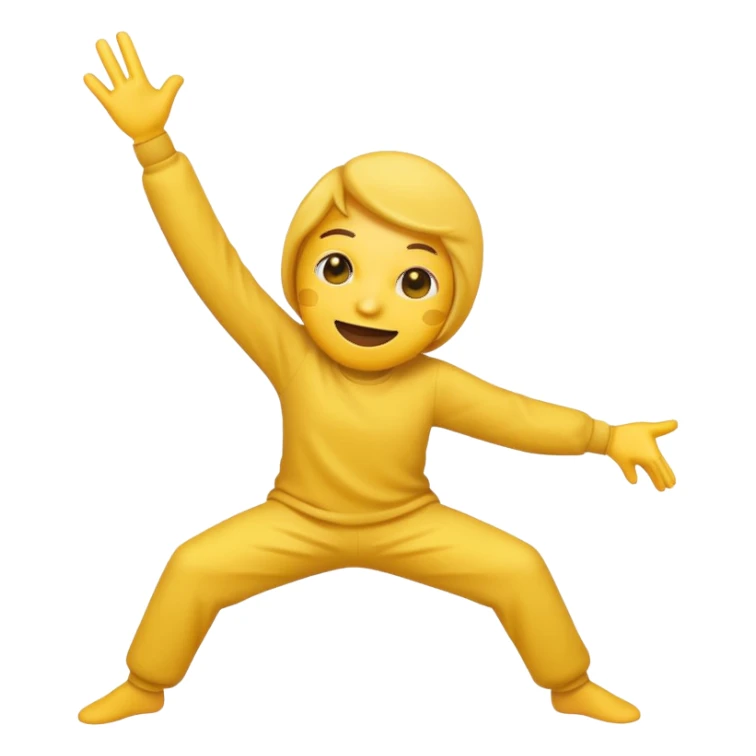 yellow emoji person dabbing sticker