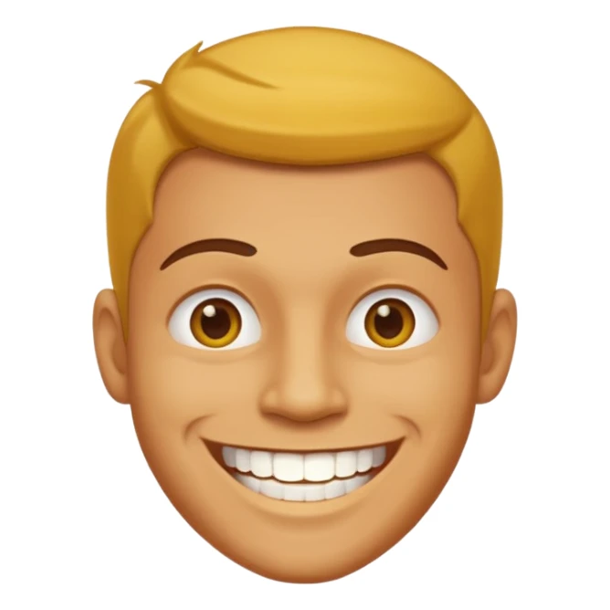 man a yellow teeth sticker