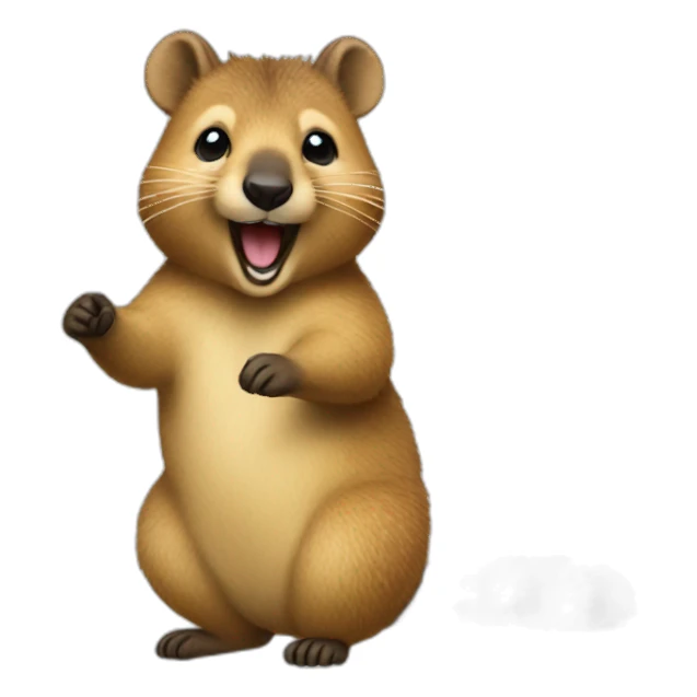 a quokka celebrating sticker
