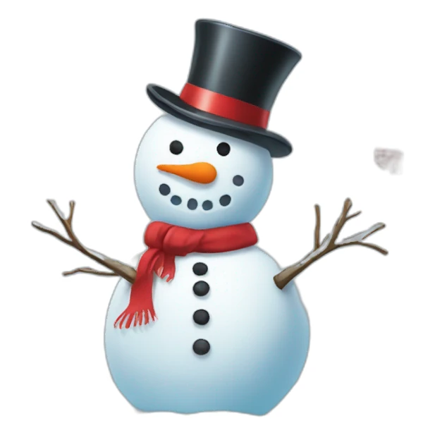 snowman and broken toy sticker