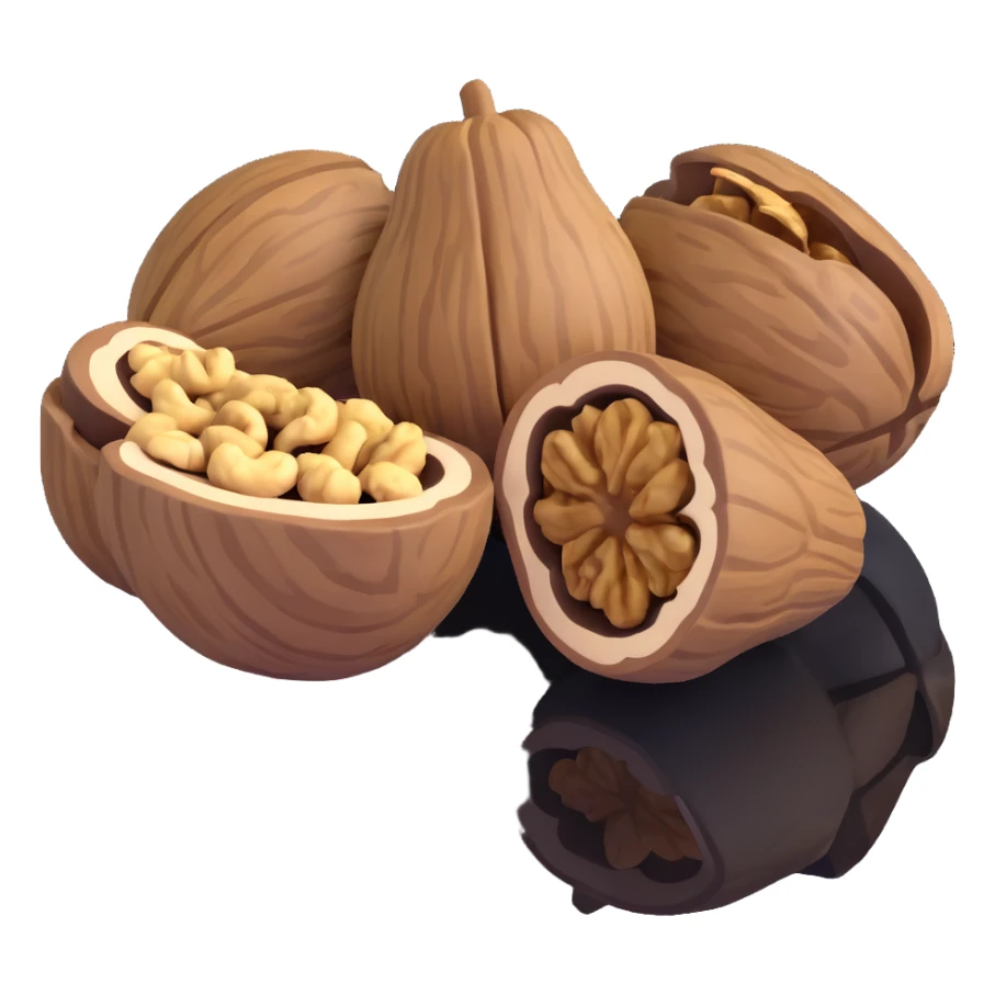 date with walnuts inside sticker