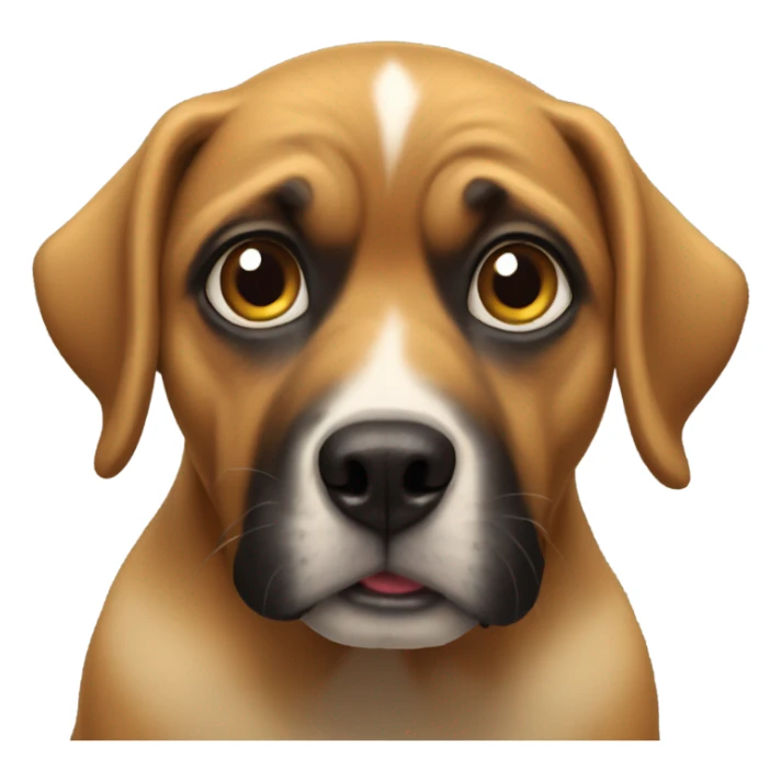 dog scared as fuck sticker