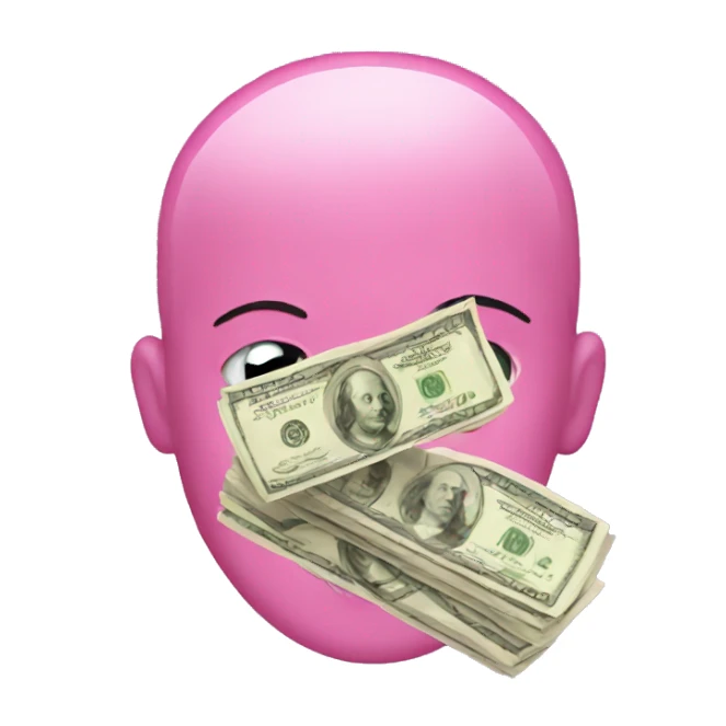 Pink money sticker