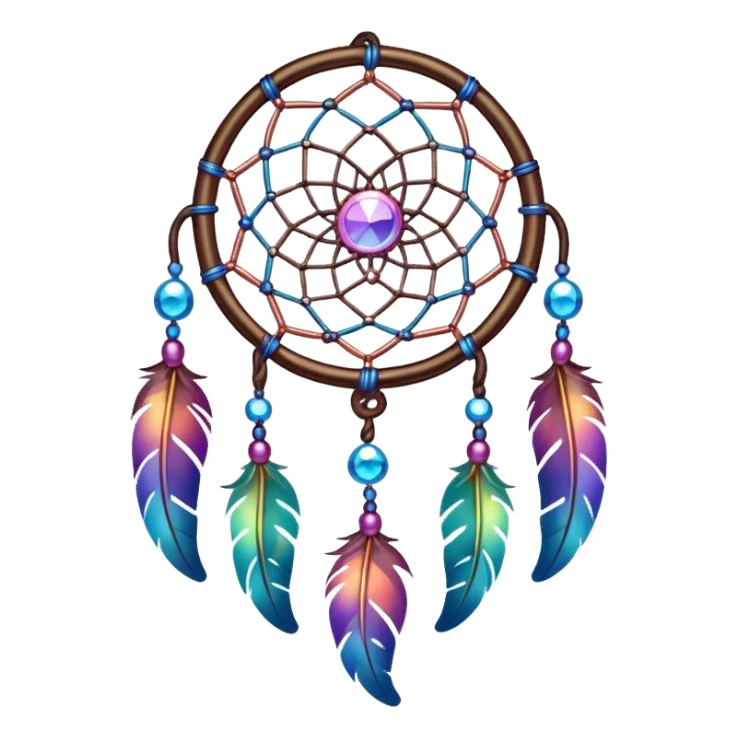 Iridescent nebula Dreamcatcher-suncatcher sticker