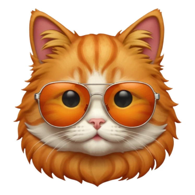 Cat with sunglasses sticker