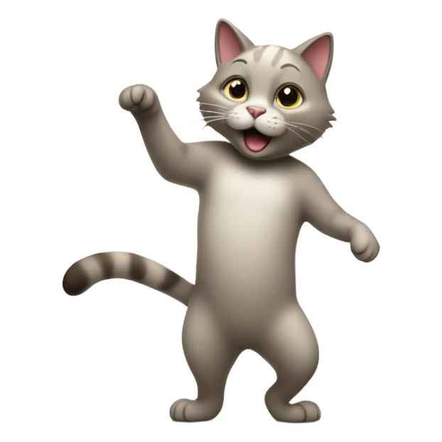 Nonchalant cat dancing sticker