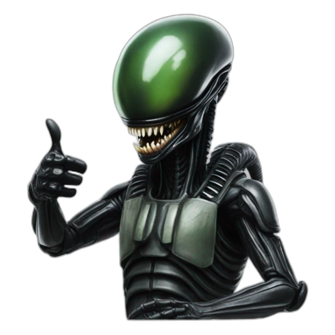 Xenomorph thumbs up sticker