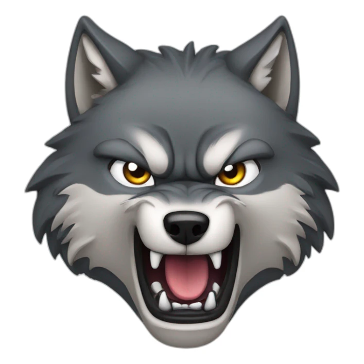 angry wolf sticker