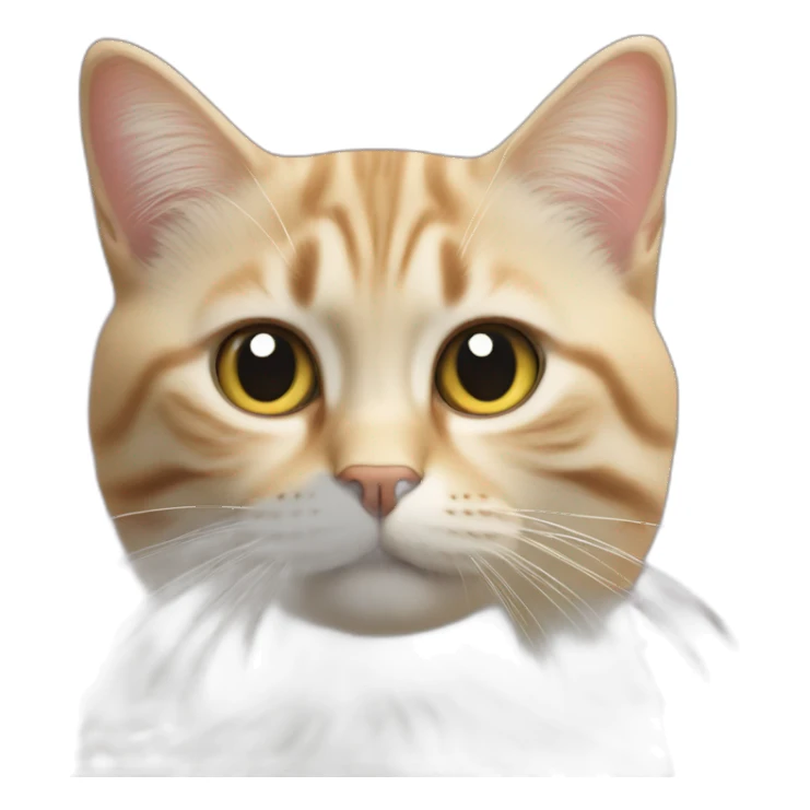 un chat sur une pomm sticker