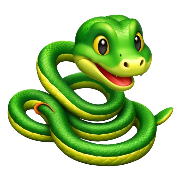 happy snake, simple and expressive sticker