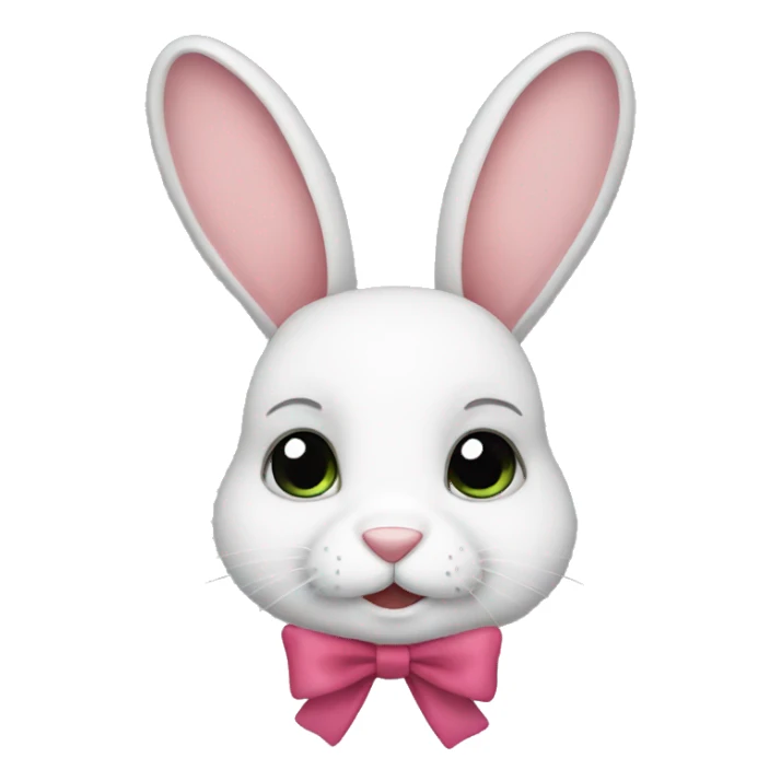 bunny wearing a bow sticker