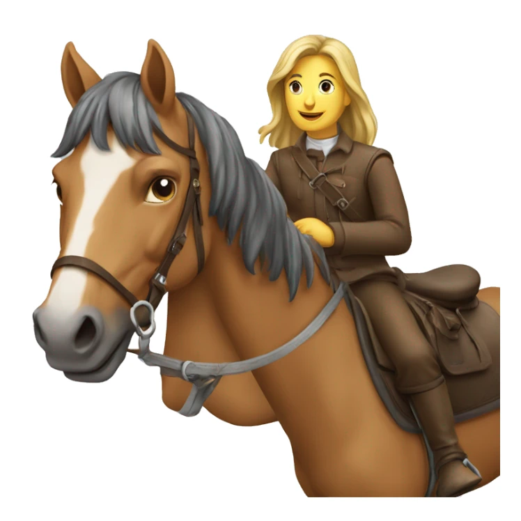 eine Reiterin auf Pferd und ein Reiter auf Pferd sticker