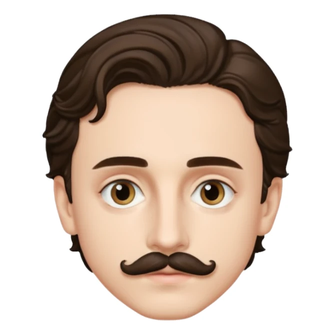 timothee with stache sticker