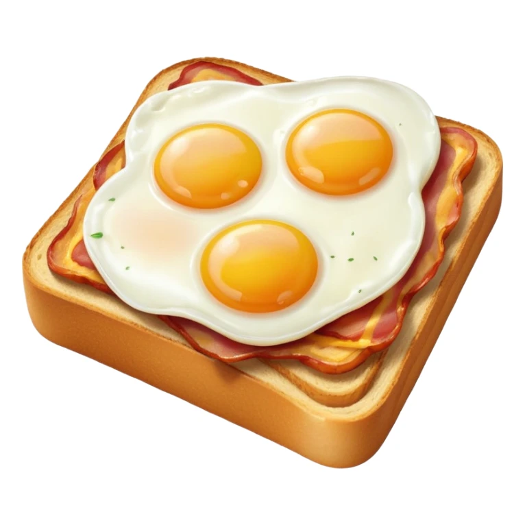 Egg and bacon toast sticker