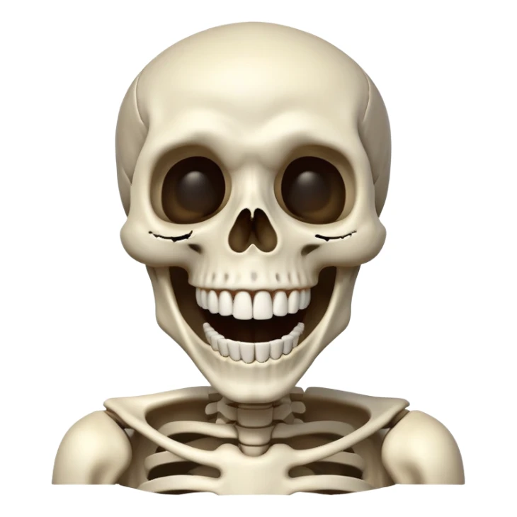  skeleton laughing sticker
