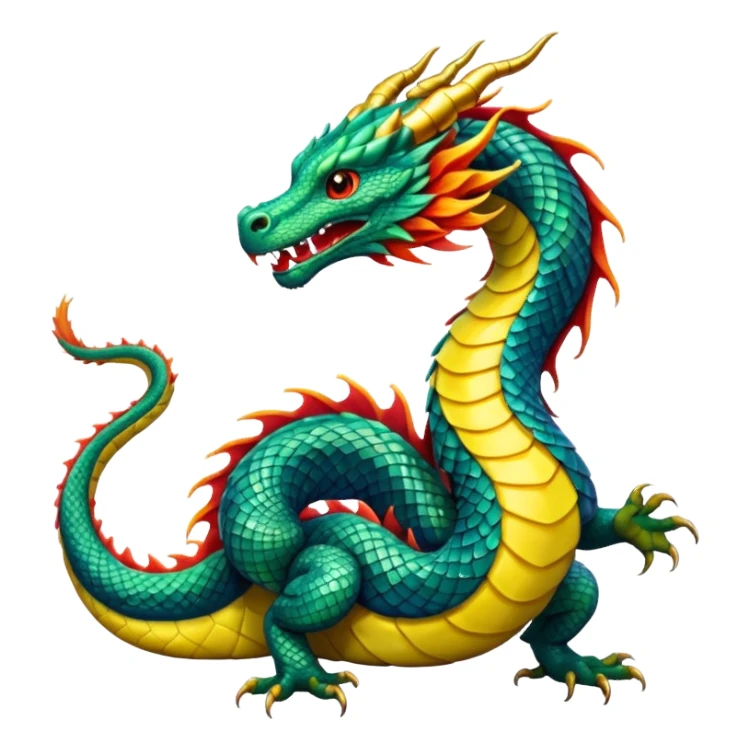  Straight Eastern dragon  sticker