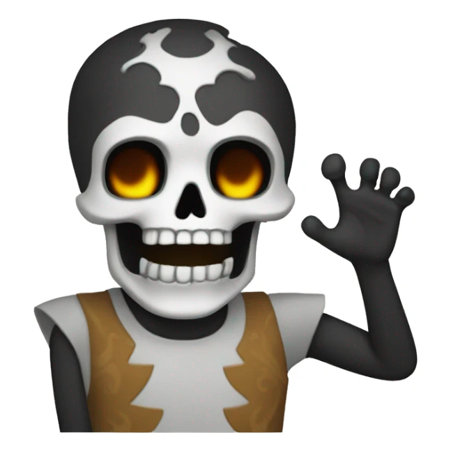 Calavera sorprendida sticker