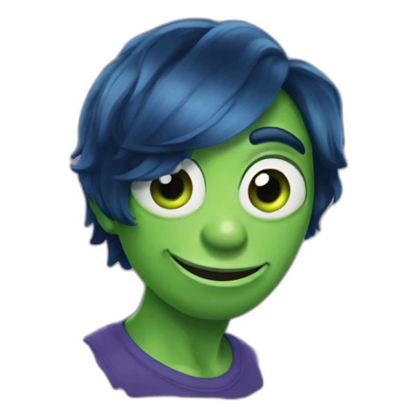Mike wazowski but dark skinned sticker