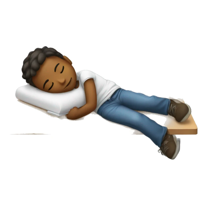 kid sleeping in class on a desk sticker