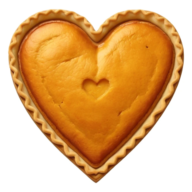 super realistic pumpkin pie heart sticker