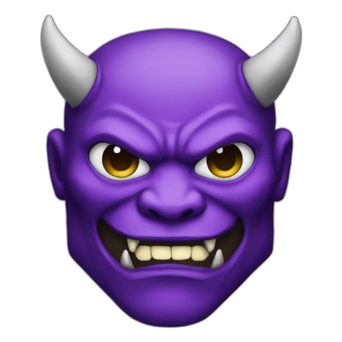 A Oni black and purple  sticker