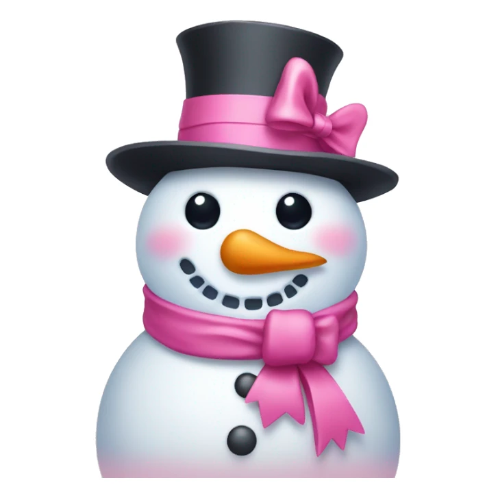 coquette snowman with a pink bow sticker