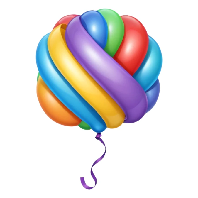 a ribbon balloon sticker