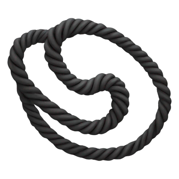 spinning rope, black, spiral sticker