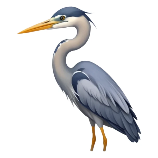 Heron swimming in water  sticker