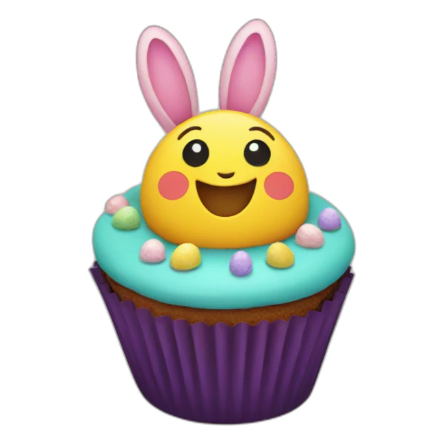 Happy Easter cupcake sticker