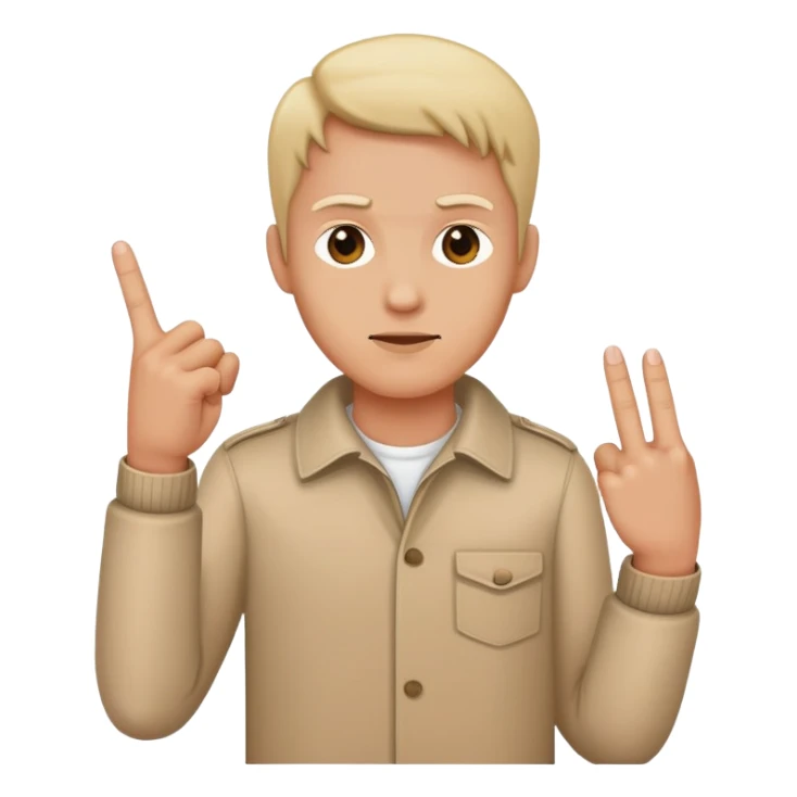 man with middle finger sticker