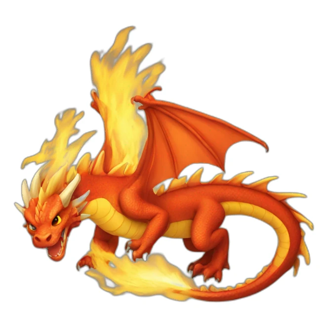 dragon feu sticker