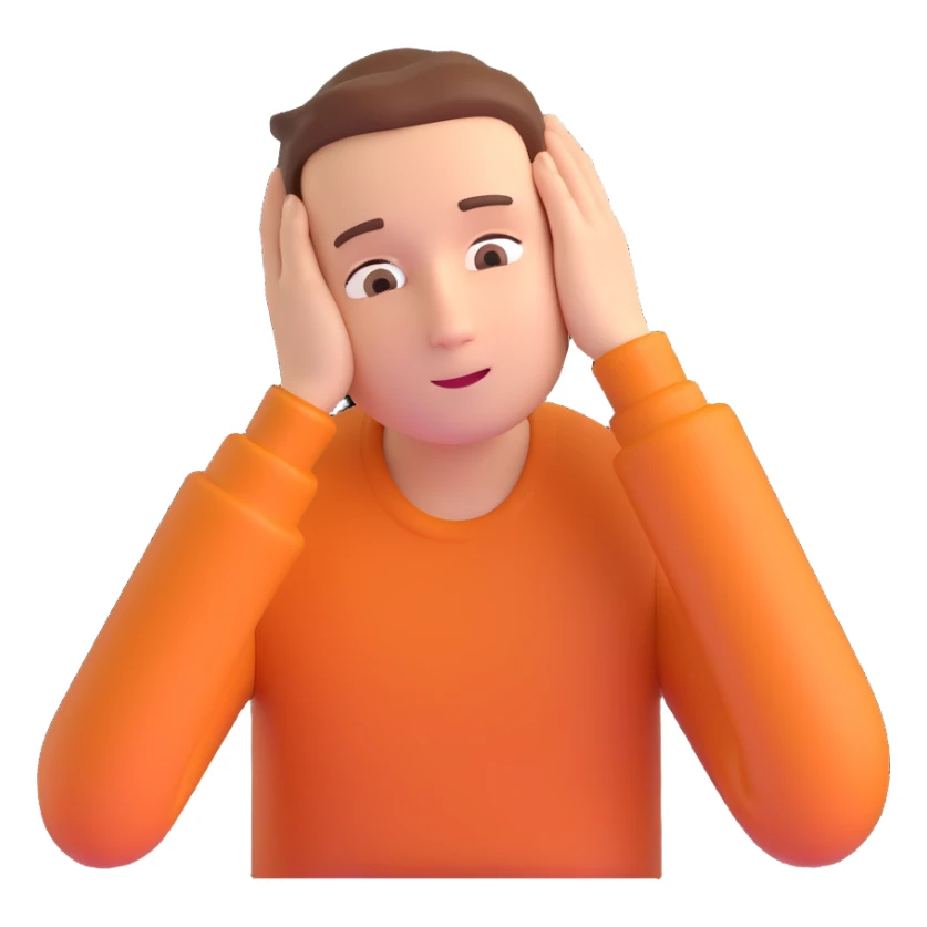 person nodding their head with a friendly expression sticker