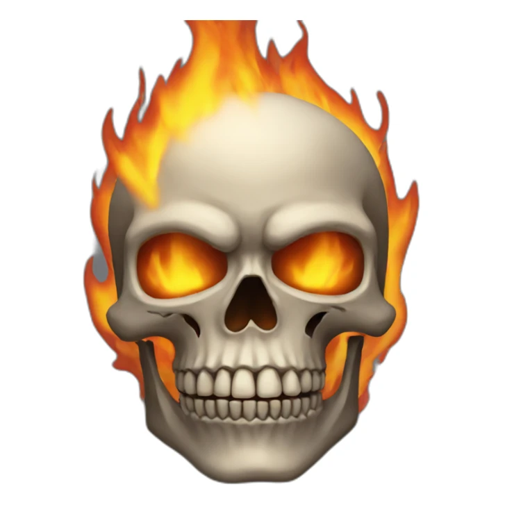 Fire skull sticker