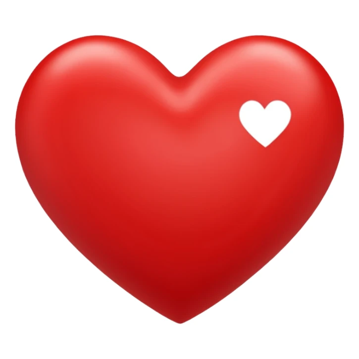 A red heart with “Sarah” written inside sticker