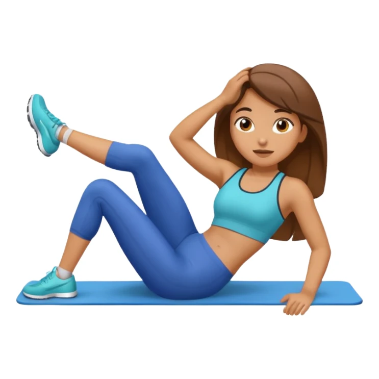 girl doing crunches sticker