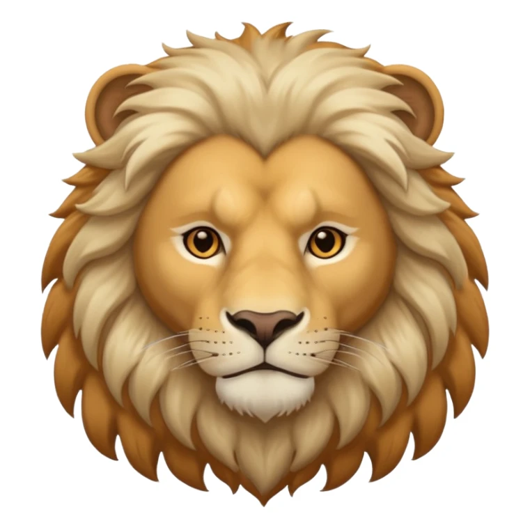 white lion with light brown eyes sticker