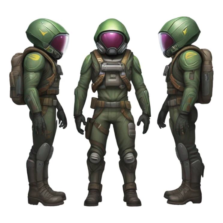 Martian bounty hunter, front and back sticker