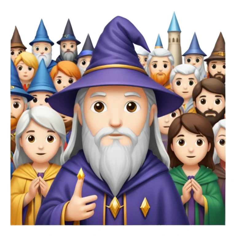 wizard standing out in a crowd sticker