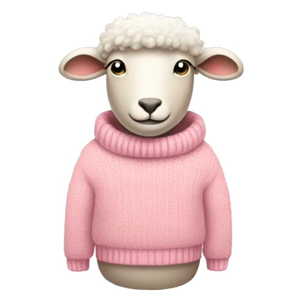 light pink sheep with a sweater  sticker