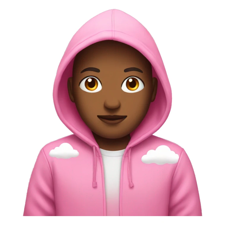 Pink hoodie with clouds  sticker