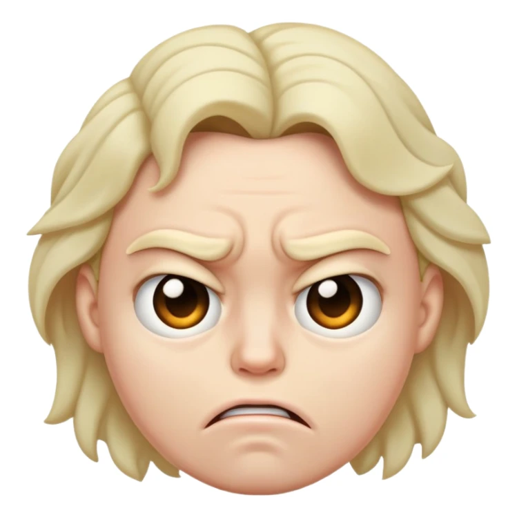 Disgusted face sticker